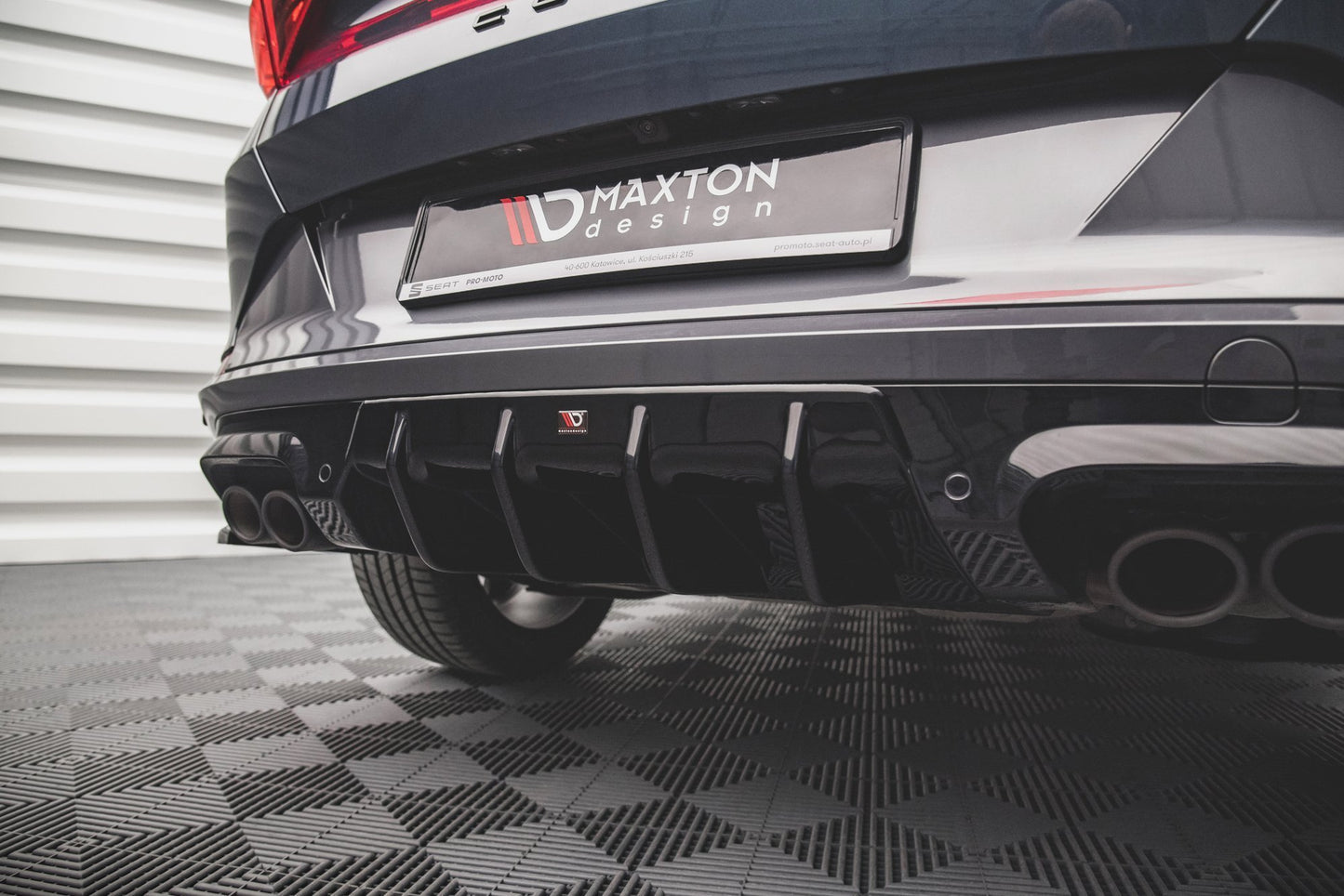 Diffusor Heck Ansatz V.1 für Cupra Formentor Mk1 / Mk1 Facelift schwarz Hochglanz