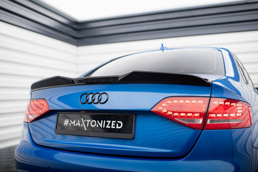 Spoiler CAP 3D für Audi A4 Limousine B8 schwarz Hochglanz