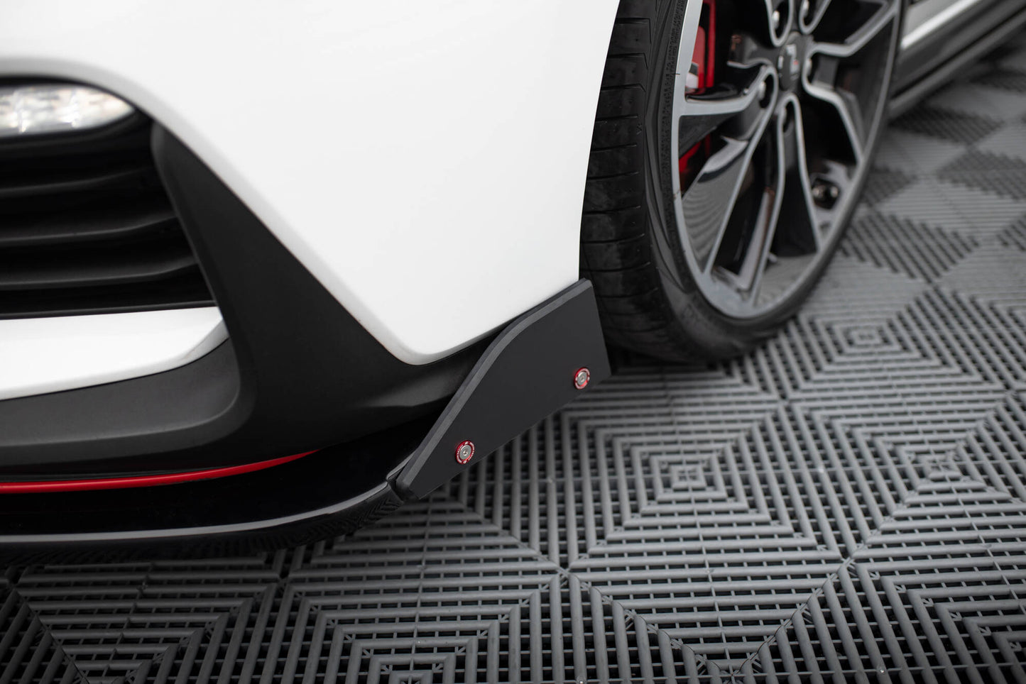 Front Ansatz V.6 + Flaps für Hyundai I30 N Mk3 Hatchback/Fastback