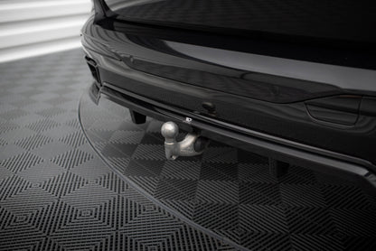 Mittlerer Cup Diffusor DTM Look Heck Ansatz für BMW X7 M-Paket G07 Facelift schwarz Hochglanz