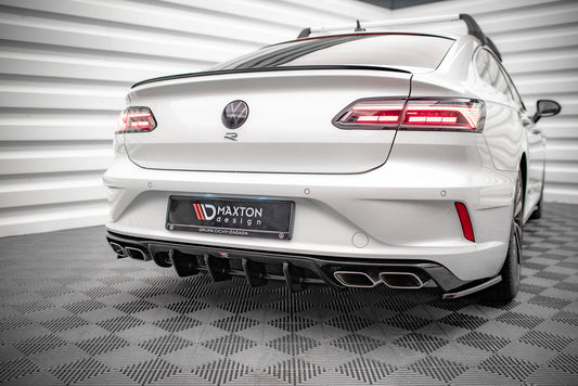 Diffusor Heck Ansatz für VW Arteon R schwarz Hochglanz