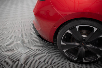 Heck Ansatz Flaps Diffusor V.2 für Cupra Leon Hatchback Mk1 schwarz Hochglanz