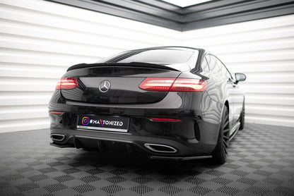 Heck Ansatz Flaps Diffusor für Mercedes-Benz E-Klasse W213 Coupe(C238) / Cabriolet (A238) AMG-Line schwarz Hochglanz