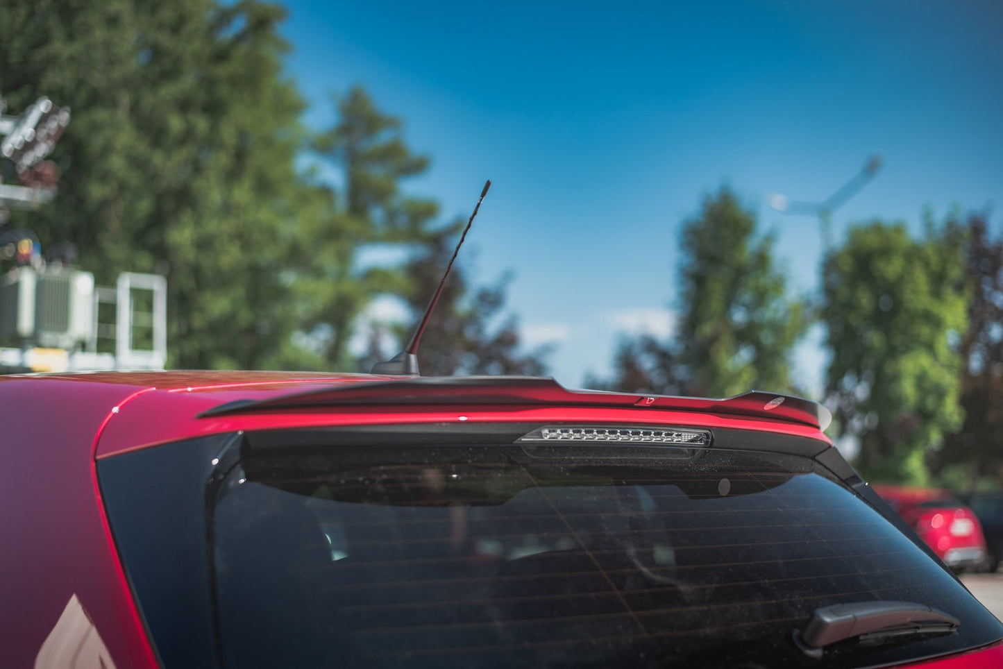 Spoiler CAP für Peugeot 308 GT Mk2 Facelift schwarz Hochglanz