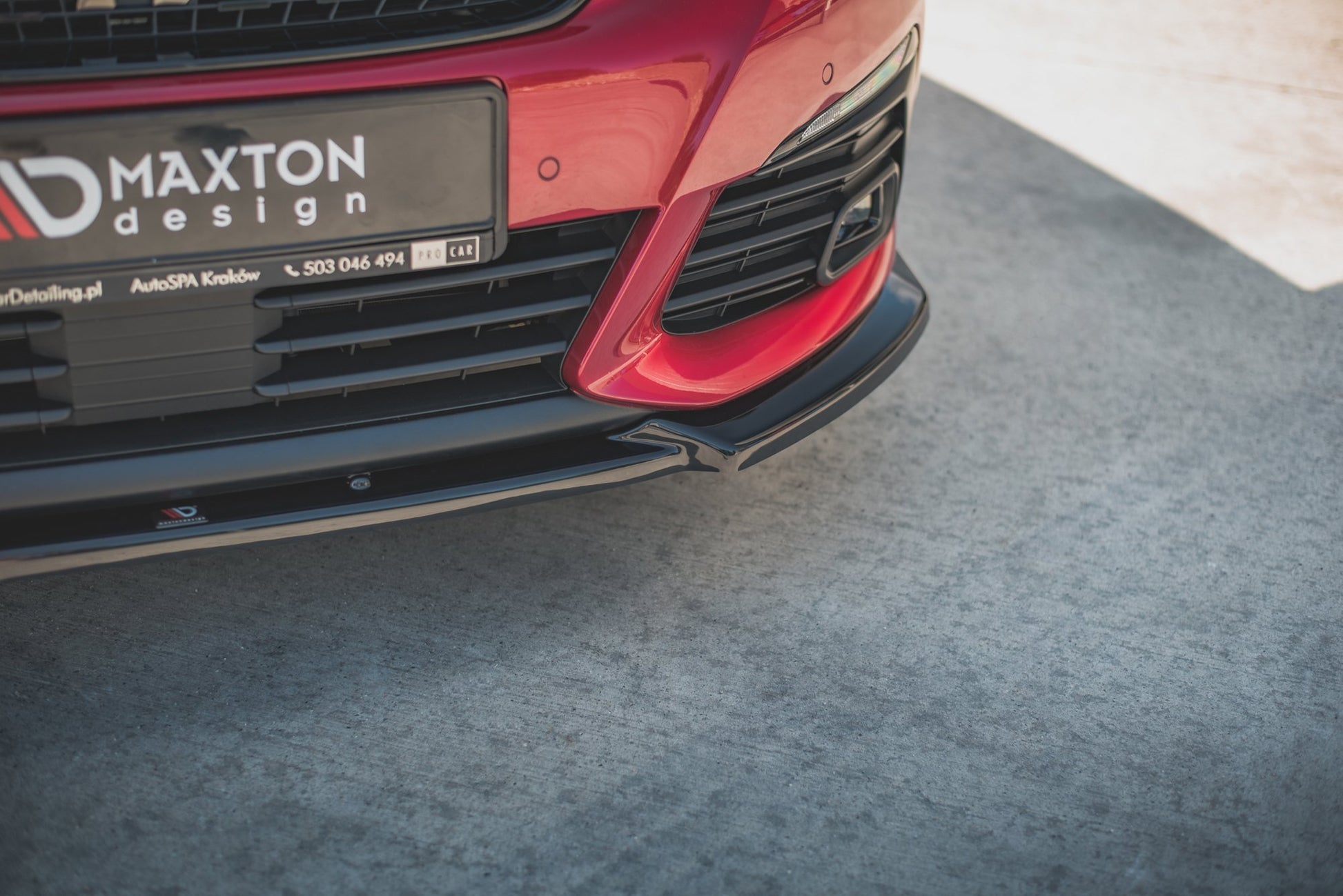 Front Ansatz V.1 für Peugeot 308 GT Mk2 Facelift schwarz Hochglanz