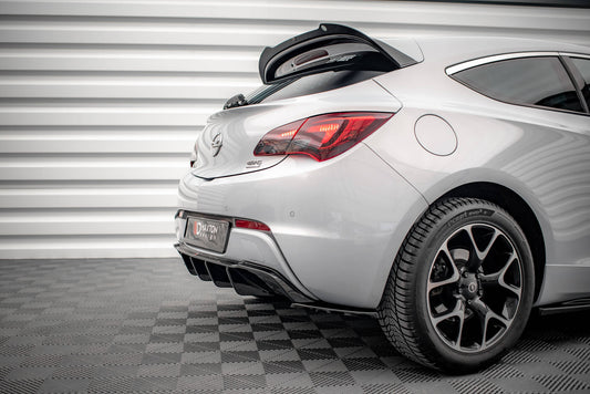 Diffusor Heck Ansatz für Opel Astra GTC OPC-Line J (Einzelauspuff li.) schwarz Hochglanz