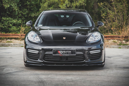 Front Ansatz V.2 für Porsche Panamera Turbo 970 Facelift schwarz Hochglanz