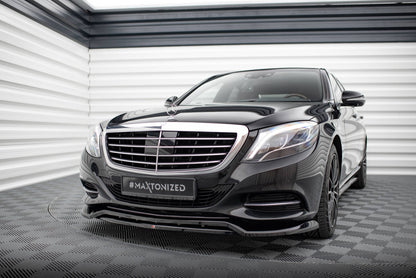 Front Ansatz V.2 für Mercedes-Benz S W222 schwarz Hochglanz