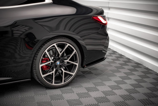 Heck Ansatz Flaps Diffusor V.1 für BMW 4er M-Paket G22 / G23 / G22 Facelift / G23 Facelift schwarz Hochglanz