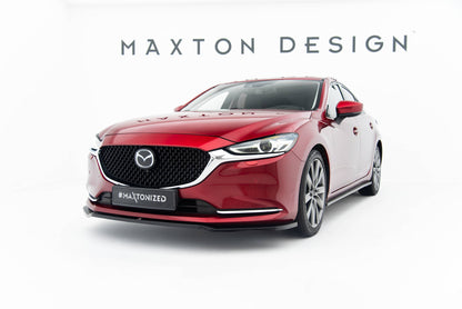 Front Ansatz V.1 für Mazda 6 Mk3 Facelift schwarz Hochglanz