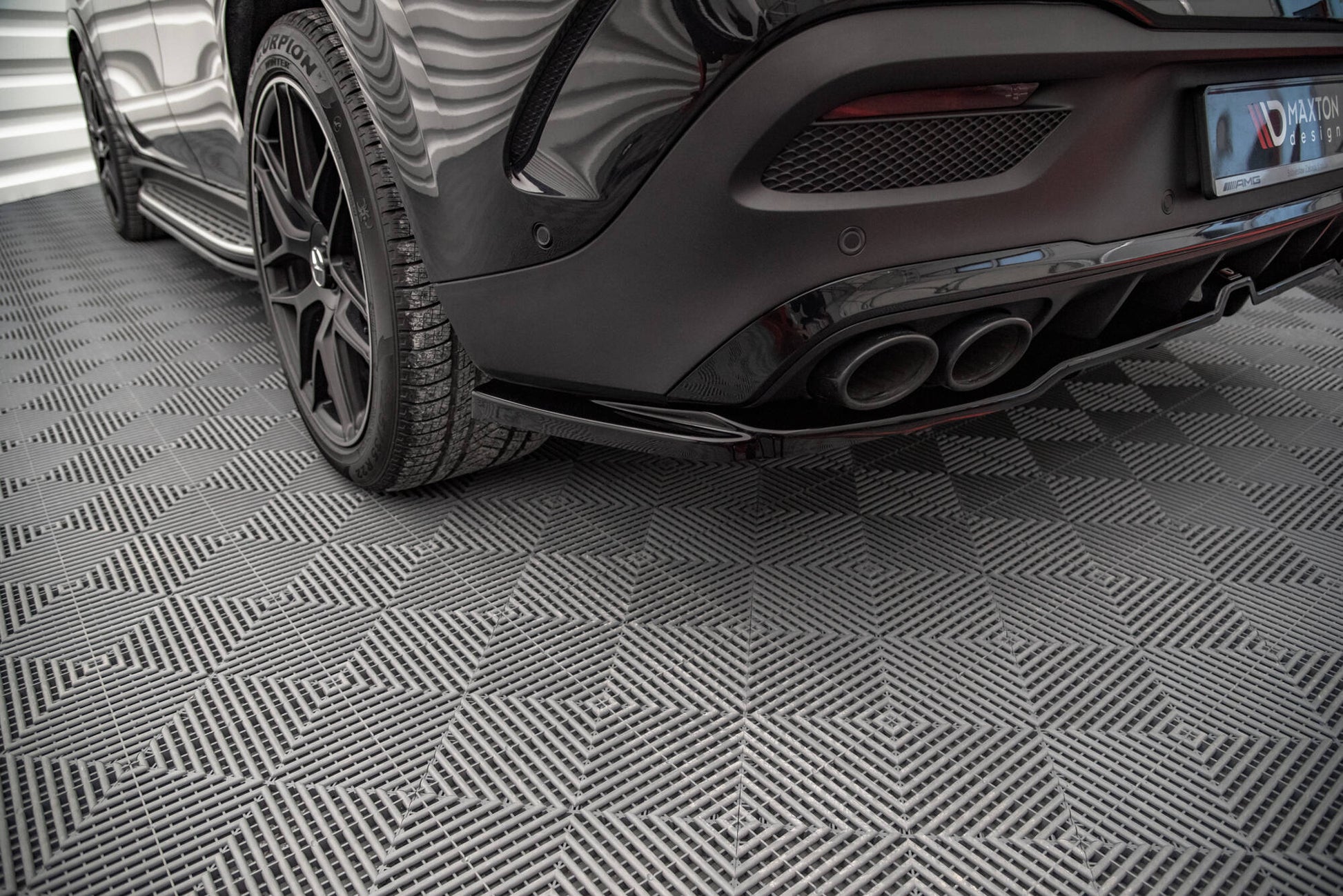 Mittlerer Cup Diffusor DTM Look Heck Ansatz für Mercedes-AMG GLE 53 Coupe C167 / C167 Facelift schwarz Hochglanz