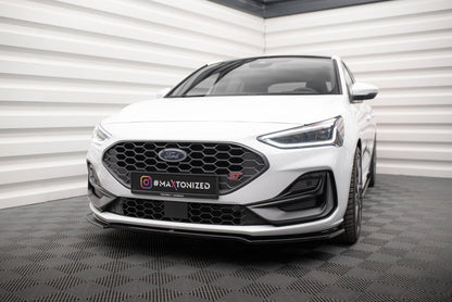 Front Ansatz V.1 für Ford Focus ST / ST-Line Mk4 Facelift schwarz Hochglanz