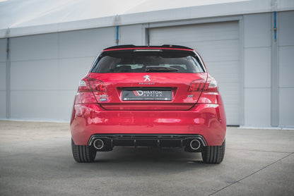 Diffusor Heck Ansatz + Endrohre für Peugeot 308 GT Mk2 Facelift