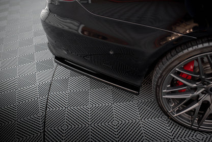 Mittlerer Diffusor Heck Ansatz DTM Look für Mercedes-Benz E63 AMG Limousine W212 Facelift Carbon Look