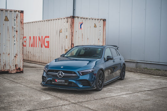 Seitenschweller Ansatz für V.1 für Mercedes A35 AMG / AMG-Line W177  schwarz Hochglanz