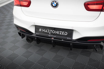 Diffusor Heck Ansatz V.3 für BMW 1er M-Paket F20 Facelift (Einzelauspuff li.)