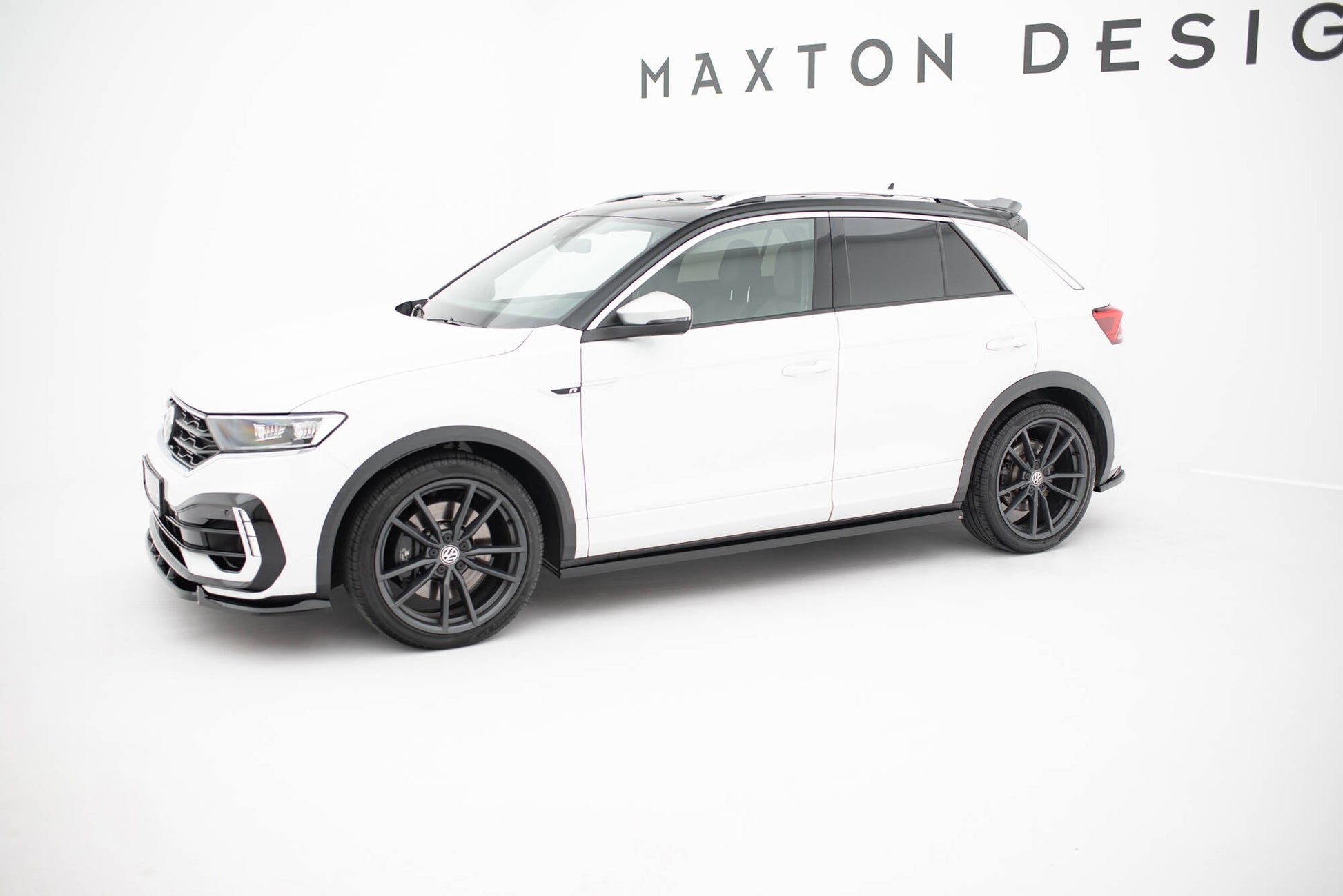 Seitenschweller Ansatz für VW T-Roc R / R-Line Mk1  schwarz Hochglanz