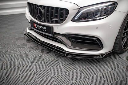 Front Ansatz V.2 für Mercedes-AMG C63 Coupe AMG Aero Pack C205 Facelift schwarz Hochglanz