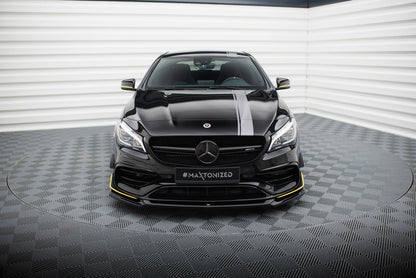Front Ansatz V.4 für Mercedes-AMG CLA 45 Aero C117 Facelift schwarz Hochglanz