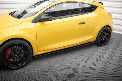 Seitenschweller Ansatz für RENAULT MEGANE 3 RS schwarz Hochglanz