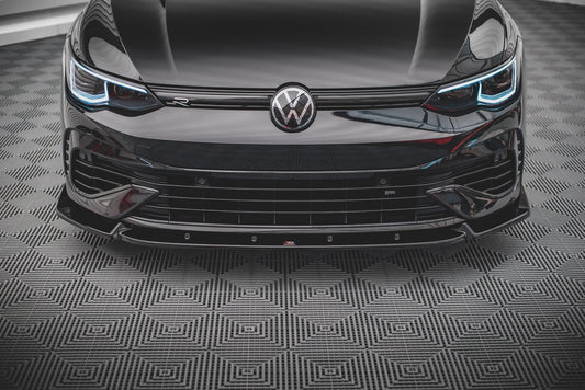 Front Ansatz V.2 für VW Golf R Mk8 schwarz Hochglanz
