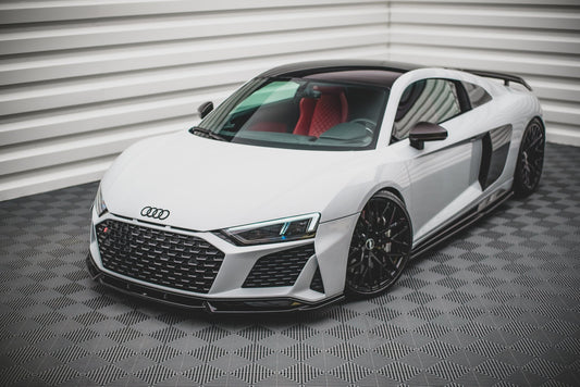 Front Ansatz V.1 für Audi R8 Mk2 Facelift schwarz Hochglanz