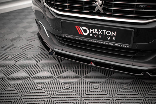 Front Ansatz V.1 für Peugeot 508 GT Mk1 Facelift schwarz matt