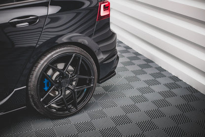 Heck Ansatz Flaps Diffusor V.1 für VW Golf R Mk8 Facelift schwarz Hochglanz