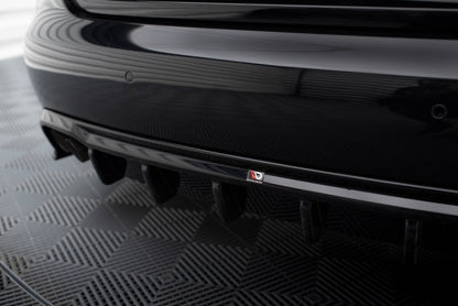 Diffusor Heck Ansatz für Audi A4 B8 (Doppelauspuff li.)