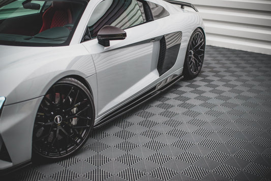 Seitenschweller Ansatz für Audi R8 Mk2 Facelift schwarz Hochglanz