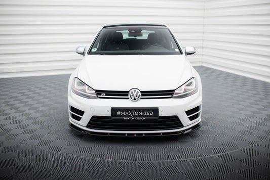 Front Ansatz V.5 für VW Golf R / R-Line Mk7 schwarz Hochglanz