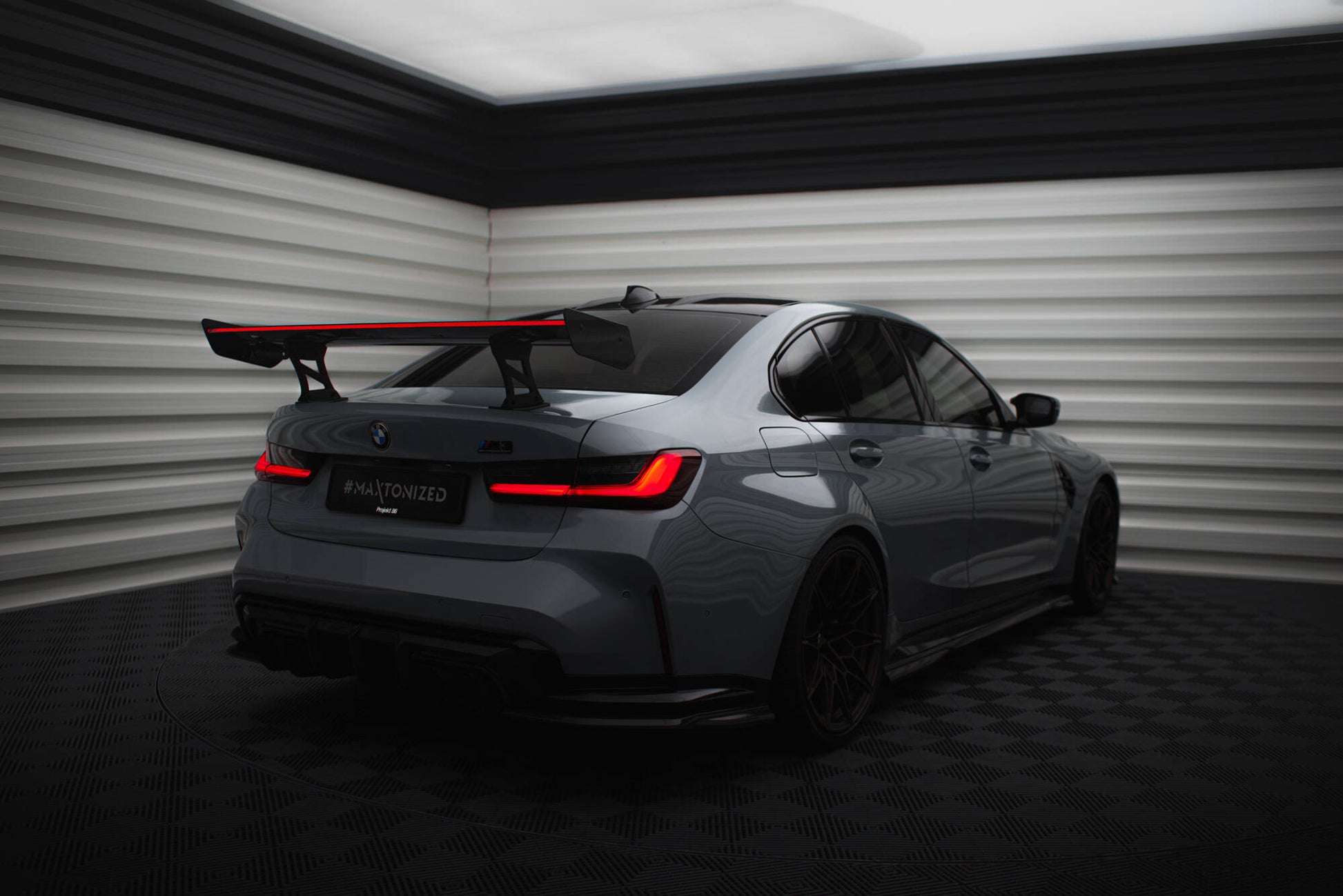 Carbon Spoiler With Internal Brackets Uprights + LED BMW M3 G80 / M340i G20 / 3 M-Paket G20 / 3 Standard G20