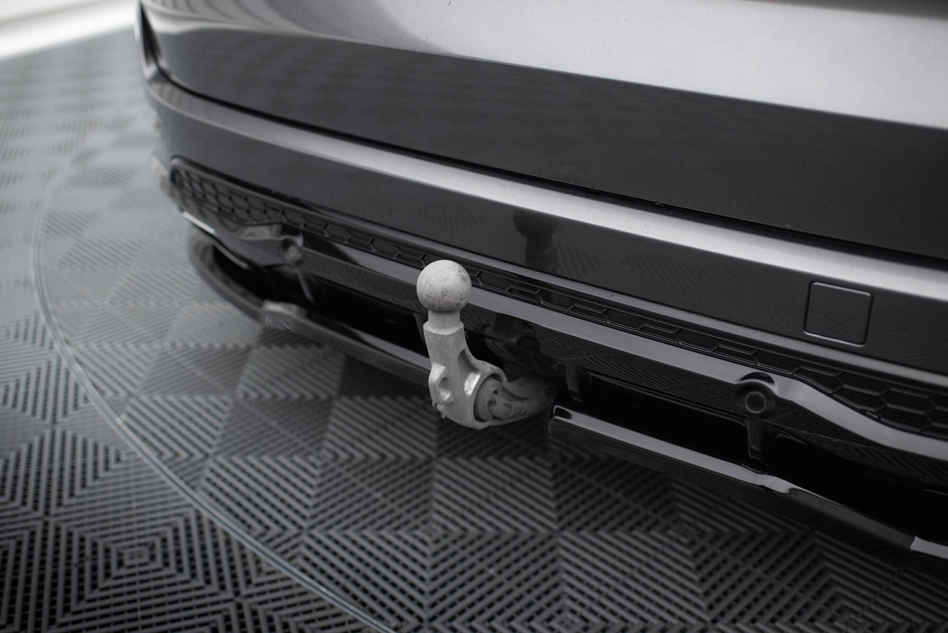 Mittlerer Cup Diffusor DTM Look Heck Ansatz für Ford S-Max ST-Line Mk2 schwarz Hochglanz