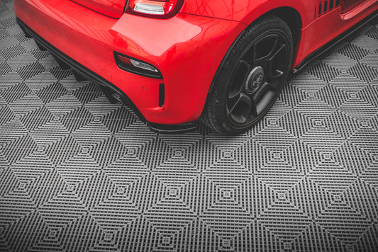 Heck Ansatz Flaps Diffusor für Abarth 595 Mk1 Facelift schwarz Hochglanz