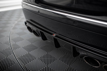 Diffusor Heck Ansatz für Mercedes-Benz CLK W209 schwarz Hochglanz