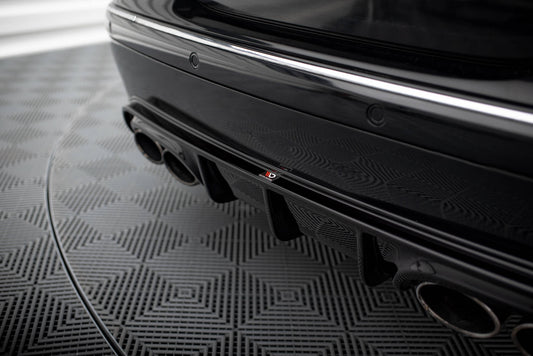 Diffusor Heck Ansatz für Mercedes-Benz CLK W209 schwarz Hochglanz