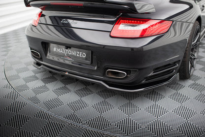 Mittlerer Cup Diffusor DTM Look Heck Ansatz für Porsche 911 Turbo 997 schwarz Hochglanz
