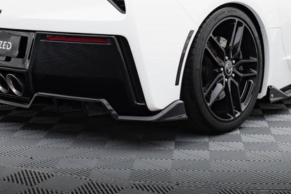 Mittlerer Diffusor Heck Ansatz DTM Look für Chevrolet Corvette C7 schwarz Hochglanz