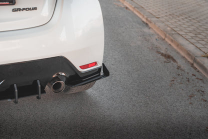 Street Pro Heck Ansatz Flaps Diffusor +Flaps für Toyota GR Yaris Mk4 schwarz Hochglanz