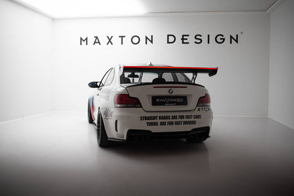 Carbon Spoiler With Internal Brackets Uprights V.1 + LED BMW 1er M E82