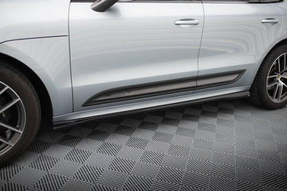 Seitenschweller Ansatz für Porsche Macan T / GTS Mk1 Facelift 2   schwarz Hochglanz