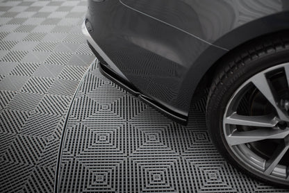 Heck Ansatz Flaps Diffusor für Audi S5 Sportback / Coupe F5 Facelift schwarz Hochglanz