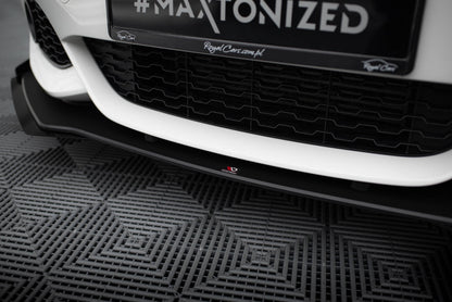 Street Pro Front Ansatz für V.3 +Flaps für BMW 1er F20 M-Paket Facelift / M140i  schwarz Hochglanz
