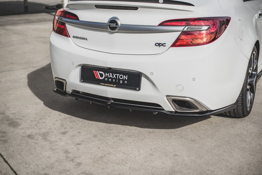 Mittlerer Cup Diffusor DTM Look Heck Ansatz für Opel Insignia Mk. 1 OPC Facelift schwarz Hochglanz