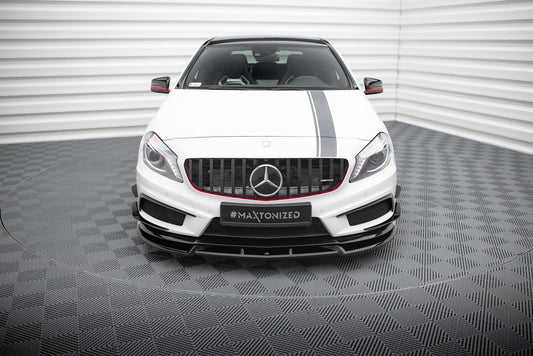Front Ansatz V.3 für Mercedes-Benz A45 AMG W176 schwarz Hochglanz