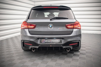 Diffusor Heck Ansatz für Bmw 1 F20/ F21 Facelift M-Power schwarz Hochglanz
