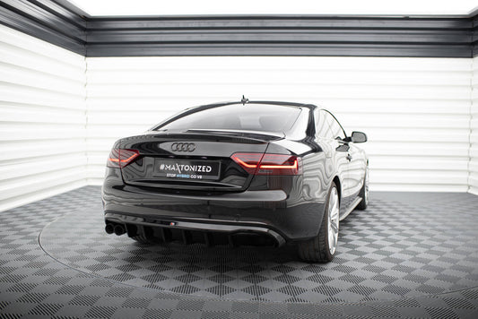 Diffusor Heck Ansatz für Audi A5 Coupe / Cabrio S-Line 8T (Doppelauspuff li.)