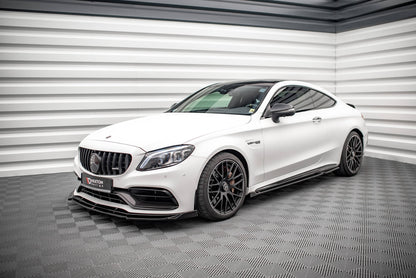 Seitenschweller Ansatz V.2 für Mercedes-AMG C 63 AMG Coupe C205 Facelift schwarz Hochglanz