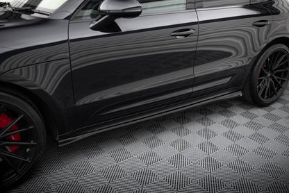 Seitenschweller Ansatz für Porsche Macan T / GTS Mk1 Facelift 2   schwarz Hochglanz