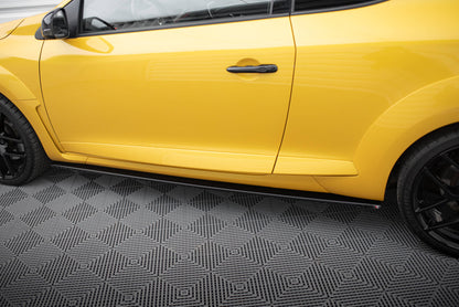 Seitenschweller Ansatz für RENAULT MEGANE 3 RS schwarz Hochglanz